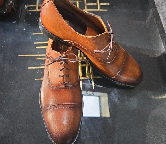 bruno magli brown dress shoes Bruno Magli Men's Salerno Leather Oxfords - Cognac